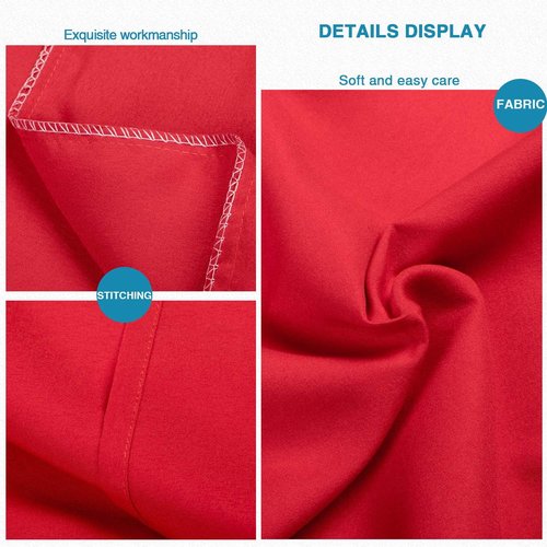FLXXIE Pillow Cases - Soft Microfiber Standard Size Pillow Covers | Wrinkle & Stain Resistant, 2-Piece Set, 20x26, Red
