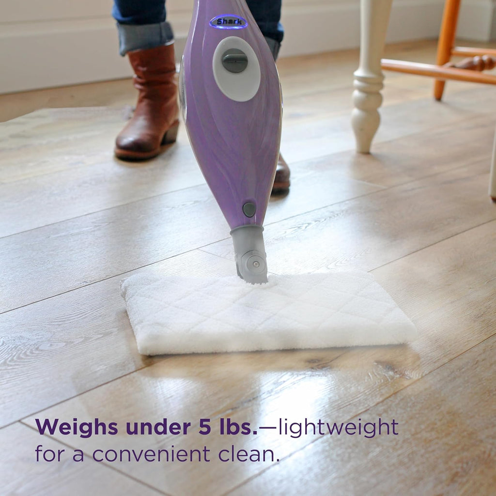 Shark Steam Pocket Mop - Lightweight Steam Cleaner for Sealed Hard Floors | 2 Washable Pads, Purple S3501