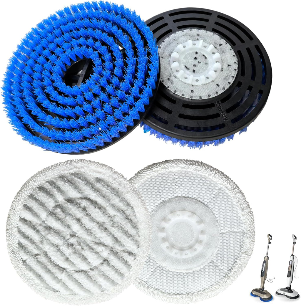 Shark Replacement Brush Heads - 4-Pack for S7000, S7001, S7020, S7005 | Abrasive Scrub Pads Included