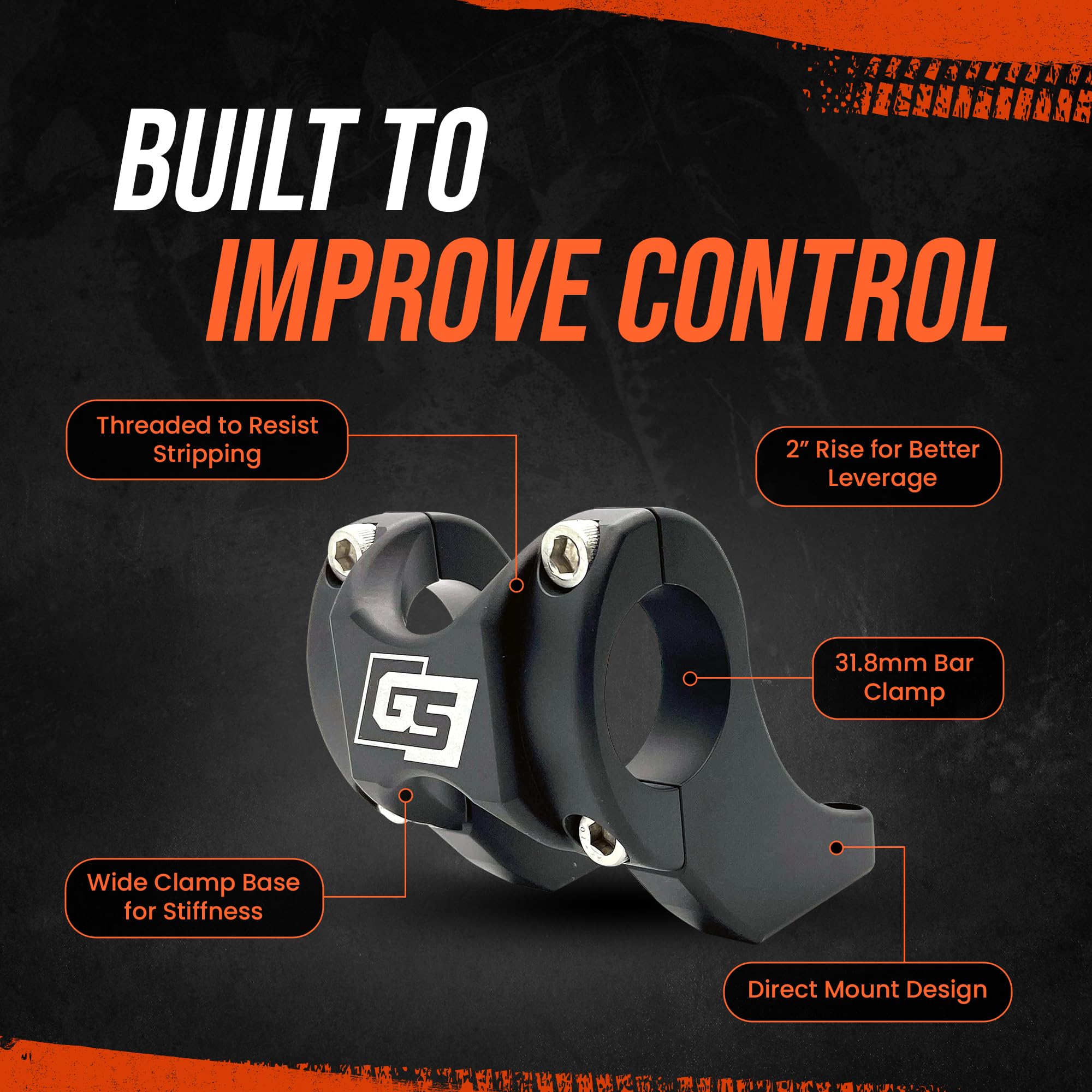 GritShift Direct Mount Stem Riser 2 inch for Sur-Ron – Aluminum Handlebar Riser fits Segway X260, Talaria Sting, Dirtbike, Motorcycle – Suspension Extension for Enhanced Handling, Riding Ergonomics