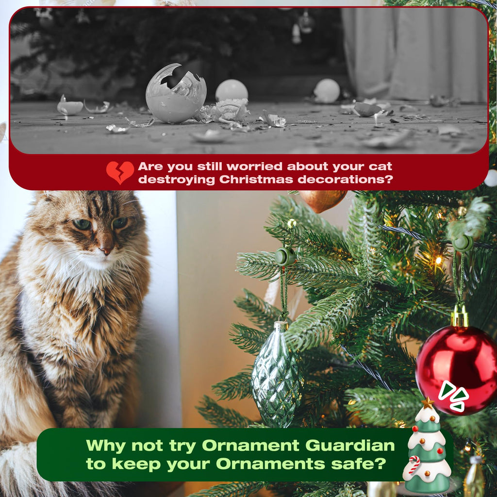 Christmas Ornament Guardian, Adjustable Ornament Hooks for Hanging Small Large Heavy Ornaments, Ornaments Hanger Hooks for Christmas Tree Hanging Holiday Ornaments (36)