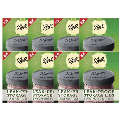Ball Mason Jar Leak-Proof Lids, Wide Mouth, 6 CT (Pack of 8)