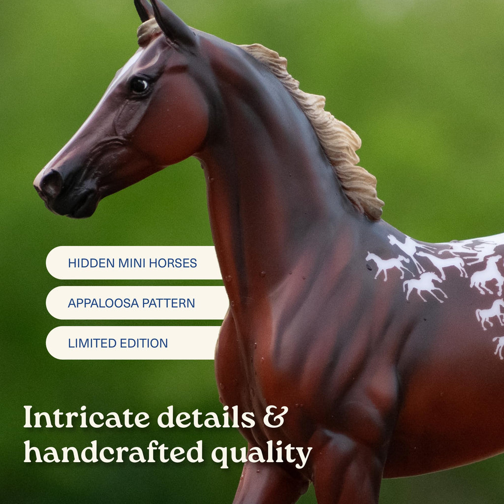 Breyer Horses Traditional Series – 75th Anniversary Sport Horse “Lonesome Glory” | Hand-Painted Thoroughbred Model with Flaxen Red Chestnut Blanket Appaloosa Coat | 1:9 Scale Collector Figurine