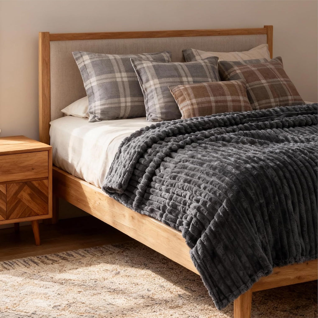Bedsure GentleSoft Grey Full Blanket - Cozy Soft Throw for Women | Large 84x90 Inches