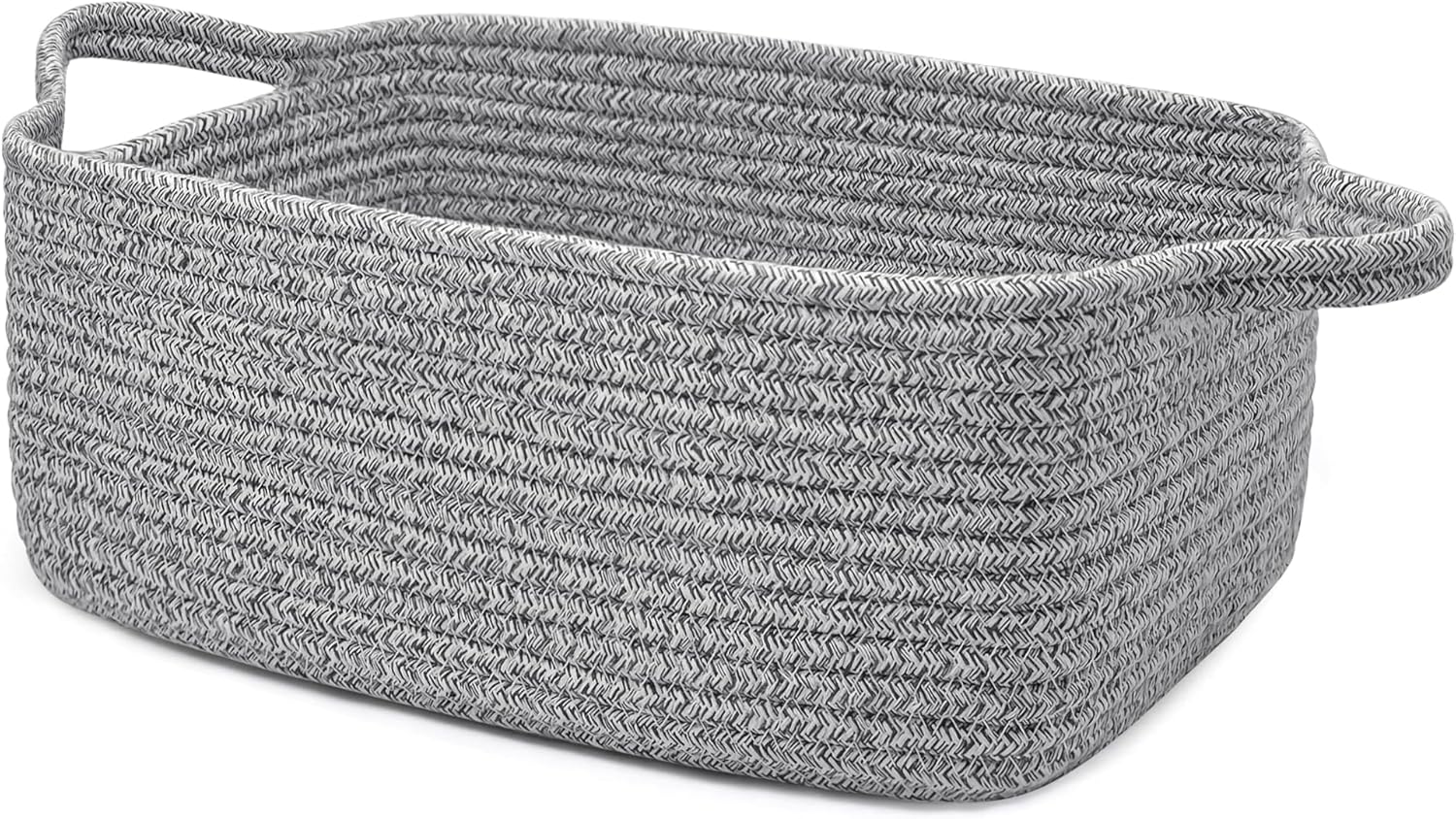 Skiennix Empty Gift Basket for Kids - Stylish Grey Woven Storage Basket | 13 x 10 x 5 Inches