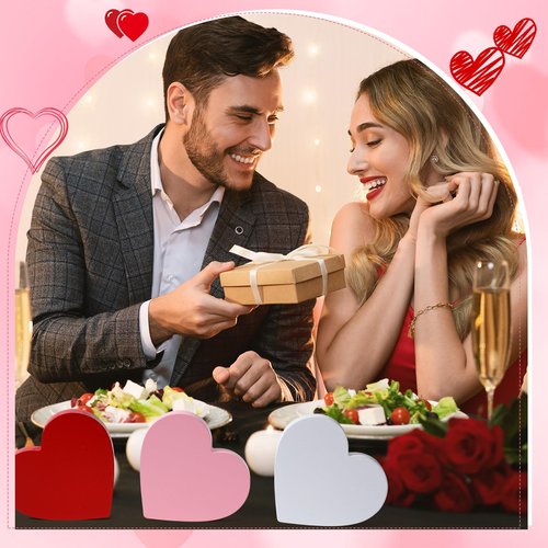 Amyhill 9 Pcs Valentine's Day Tiered Tray Decor Rustic St. Patrick's Day Easter Centerpiece Decorations 4 Inch Farmhouse Heart Shamrock Rabbit Wooden Signs Table for Kitchen Home Party Gift