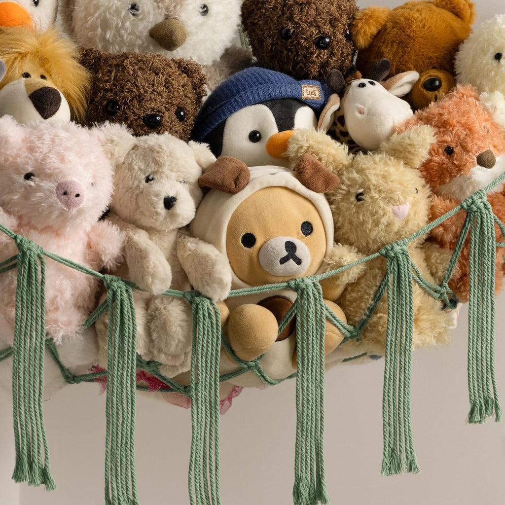 Mirolam Stuffed Animal Storage Hammock - Large Corner Organizer for Plush Toys | Baby Nursery Decor