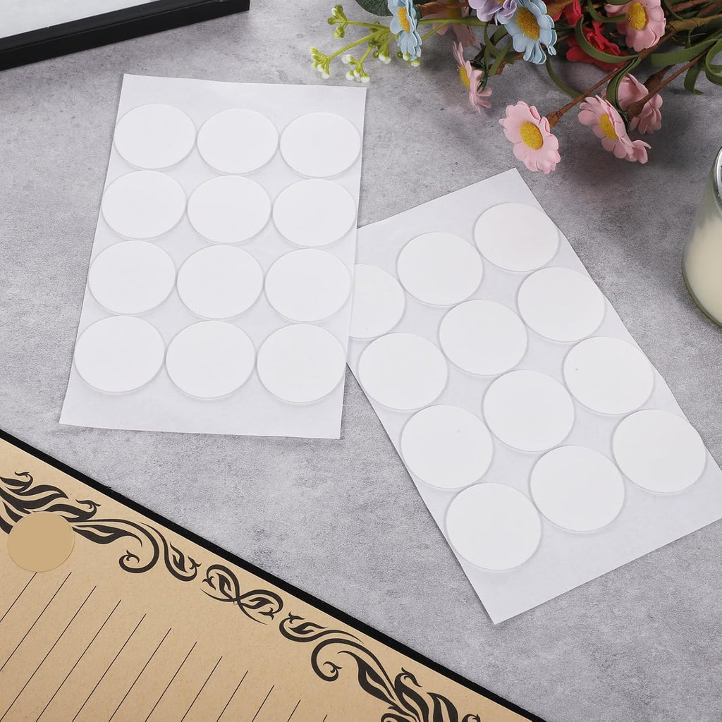 Skiennix Candle Adhesive | 72Pcs Stay Put Sticky Dots for Taper Candles - White Holders