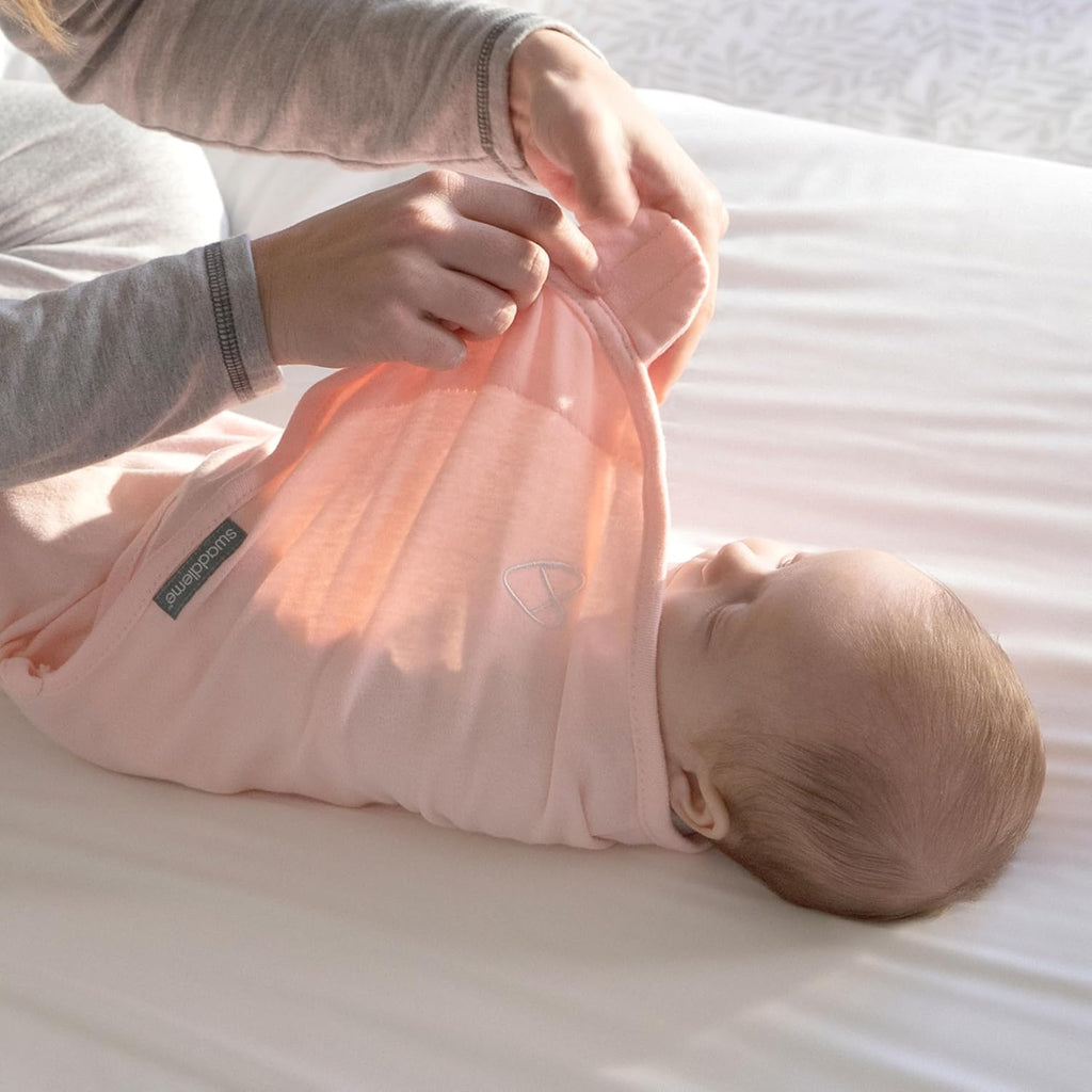 SwaddleMe by Ingenuity Baby Swaddle - 100% Cotton, 1.0 TOG, Pocket Fold Design, 0-3 Months, 3-Pack | Rainbow