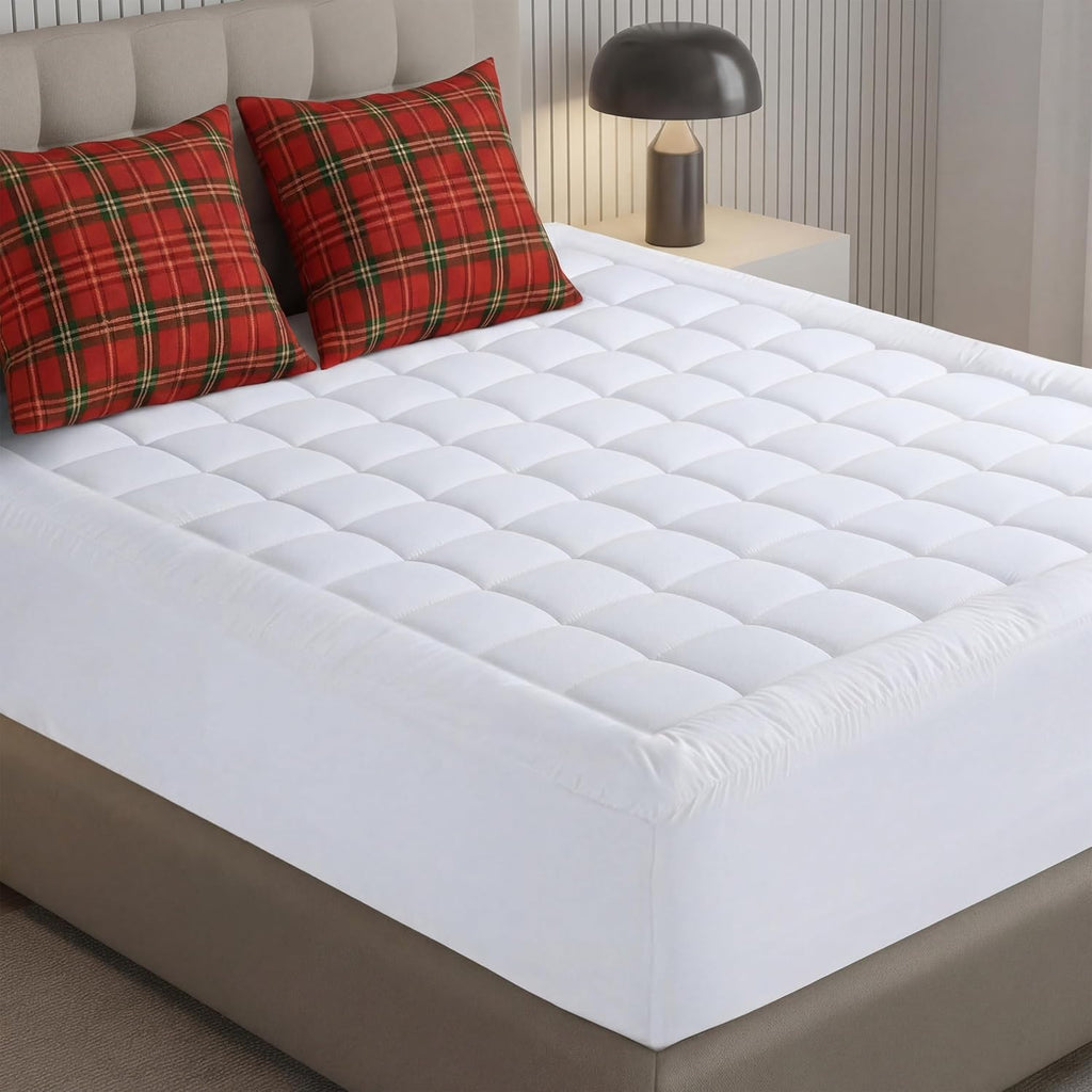 Utopia Bedding Queen Mattress Pad - Quilted Premium Protector with Deep Pocket for 16-Inch Mattresses | 60x80 Inches, White