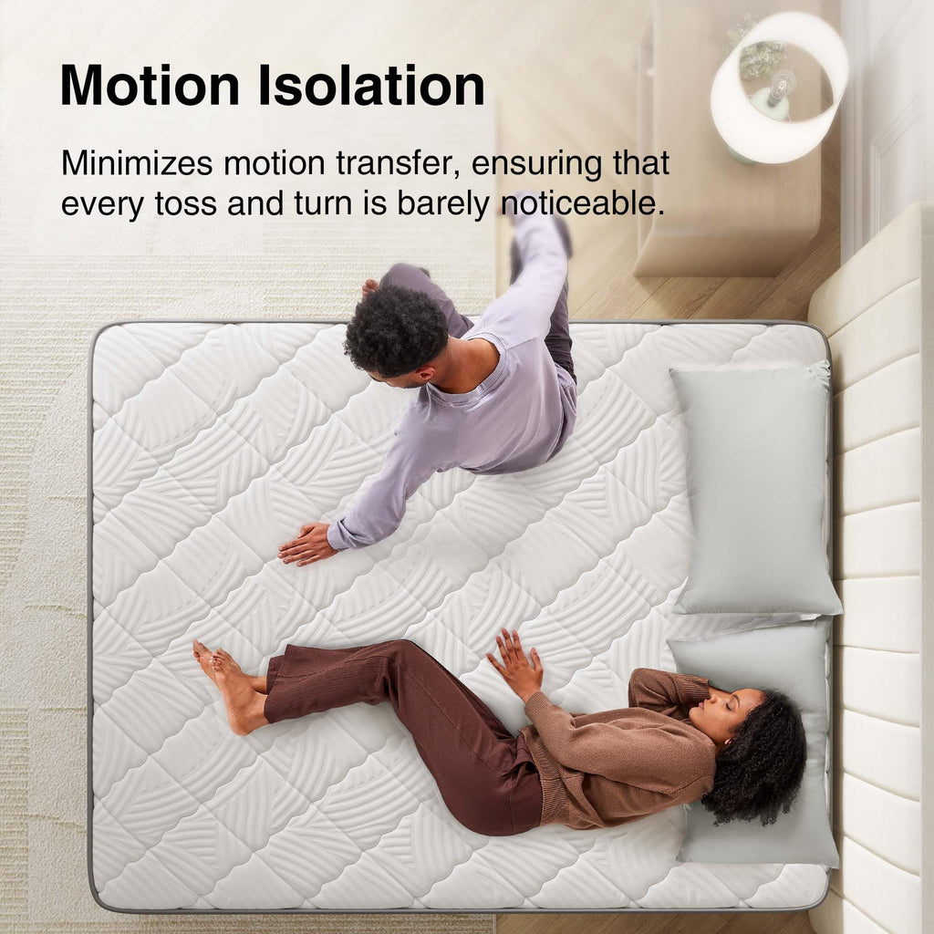 Novilla Twin Size Mattress, 8 Inch Twin Mattress Hybrid with Comfy Support, Bed Mattresses in a Box with Individual Pocket Springs for Motion Isolation & Pressure Relief, Certipur-Us Certified