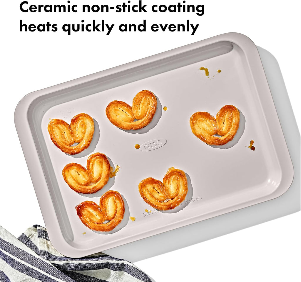 OXO Good Grips Quarter Sheet Pan - Non-Stick Pro Ceramic Coating in Storm Blue
