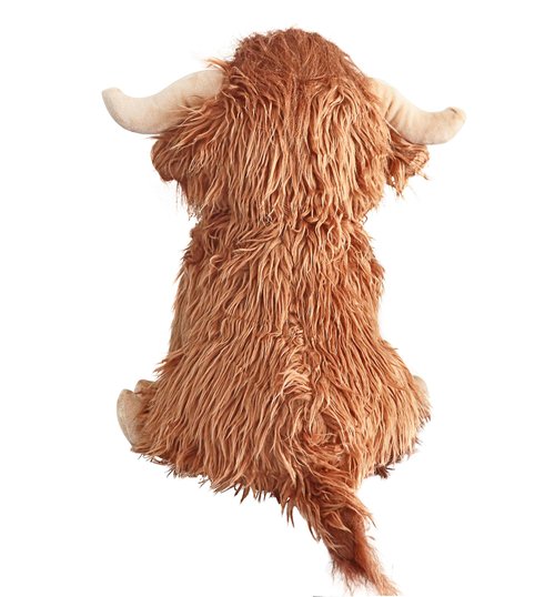 illuOKey Highland Cow Stuffed Animal, 16-inch Large and Cute Highland Cow Plush, Fluffy Cow Stuffed Animal, Stuffed Cow Plush for Kids Play, Pillow, Home Décor, Realistic Highland Plush Cow