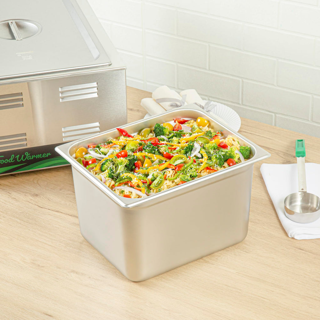 Restaurantware-Kitchen Tek 1/2 Half Size Steam Table Pan, 1 Anti-Jam Steam Pan - Lid Sold Separately, 8â€ Deep, 24 Gauge Stainless Steel, Freezable, For Catering Event And Party