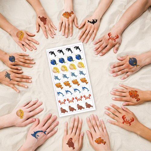 LYUBASA 24 Packs Valentines Day Gifts for Kids School, Sea Animal Building Blocks Classroom, Class Gifts Exchange, Party Favors for Boys Girls Kids Friendsine's Greeting Cards