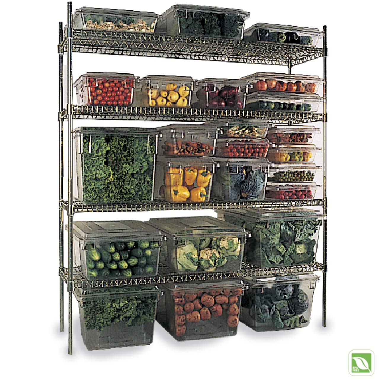 Rubbermaid Commercial Products Food Storage Box/Tote for Restaurant/Kitchen/Cafeteria, 2 Gallon, White (FG350700WHT) (Pack of 2)