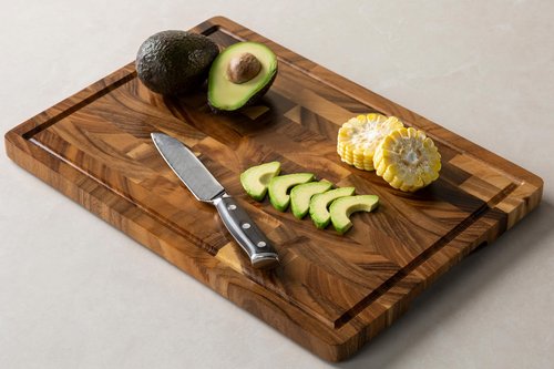 THETCHRY Walnut Wood Cutting Board for Kitchen, End Grain Chopping Board with Juice Groove, Heavy Duty Checkered Board for Cheese and Vegetables, Non-slip Feet 16.5" x 11.6" x 0.8"