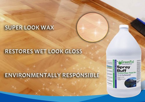 GreenFist Spray Buff Restorer Renewing Floor Finish Wax Polisher Buffer[ Removes Surface Marks, Conditioned, Dry and Spotless Floors ], 1 Gallon