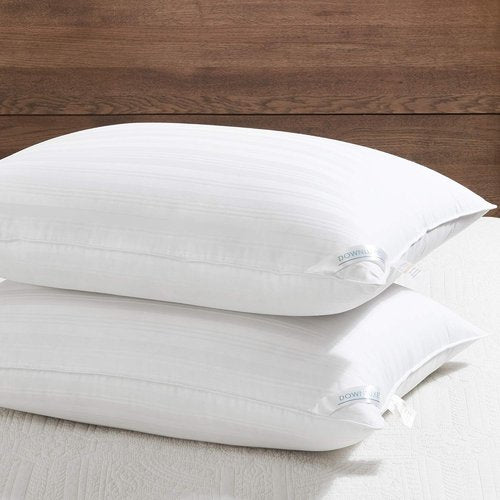 Downluxe Down Alternative Pillows - Soft Hotel Collection Queen Size Set of 2 for All Sleepers | 20 x 28 Inches