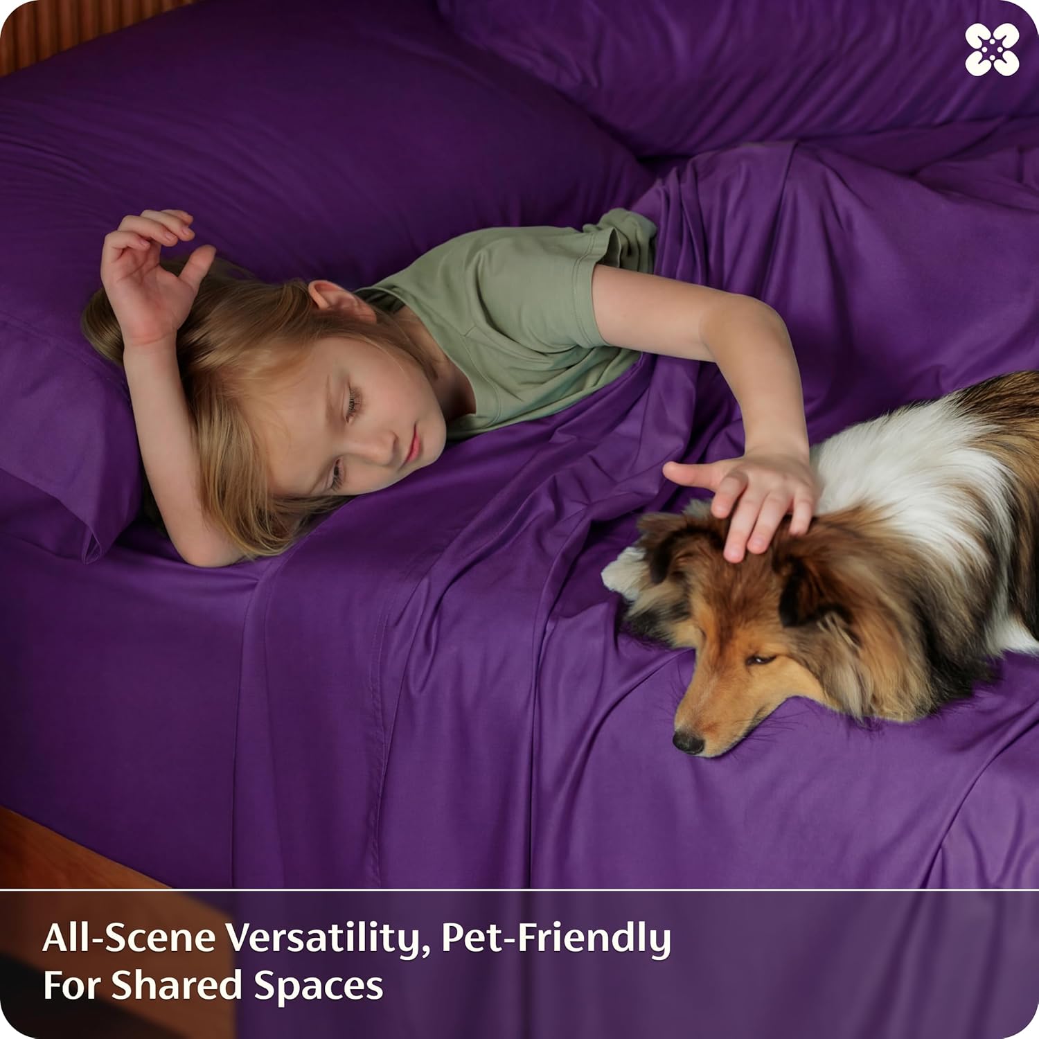 Bedsure King Size Cooling Sheets Set - Breathable Rayon from Bamboo | Soft & Luxurious Plum Color, Deep Pocket Up to 16 Inches