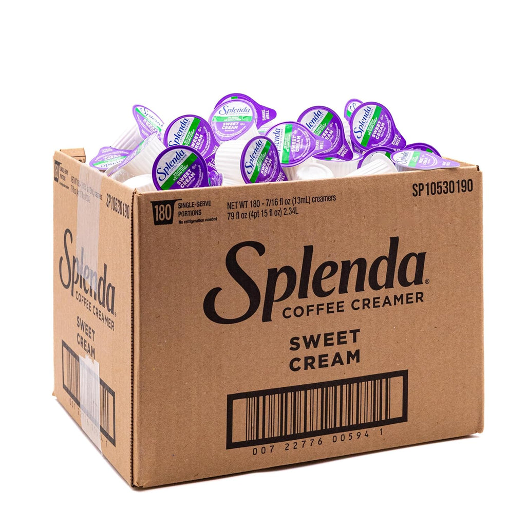 SPLENDA Sugar Free Sweet Cream Coffee Creamer Cups - 180 Count Single Serve Pack