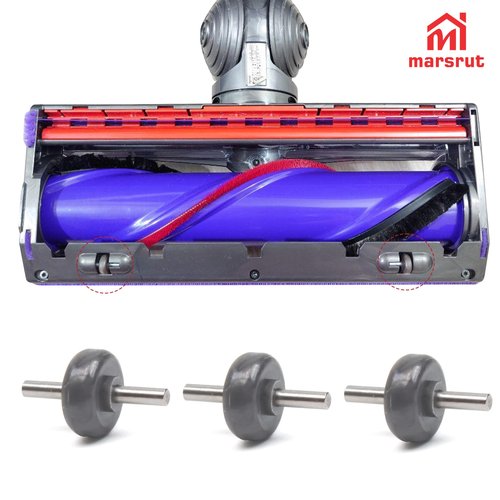 4 Pairs Soleplate Wheels Replacement Fits for Dyson V6 V7 V8 V10 V11 V15 Drive Cleaner Head Rollers, Direct Wheel Roller Parts
