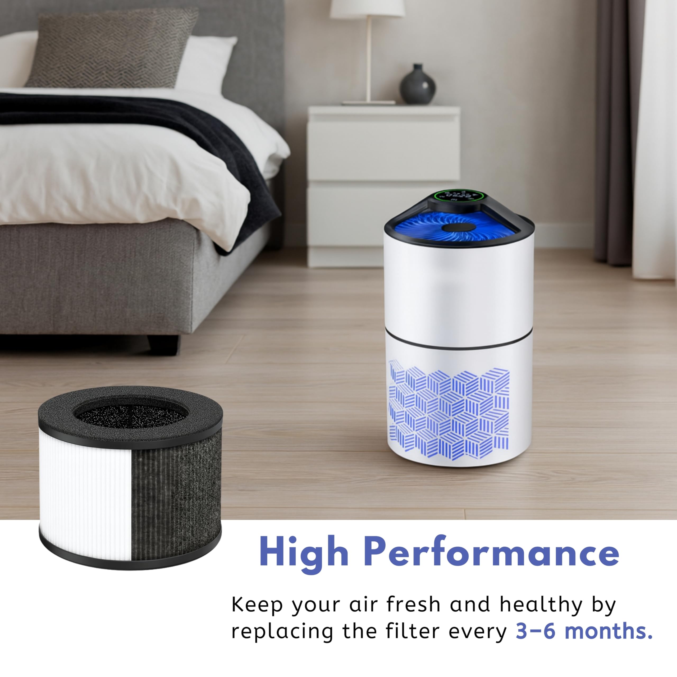 Nispira TZ-K1 Plus Replacement Filter Compatible with ToLife TZ-K1 Plus Air Purifiers Large Room 1291 Sq ft Size 7"L x 8"W x 8"Th, 1 Pack