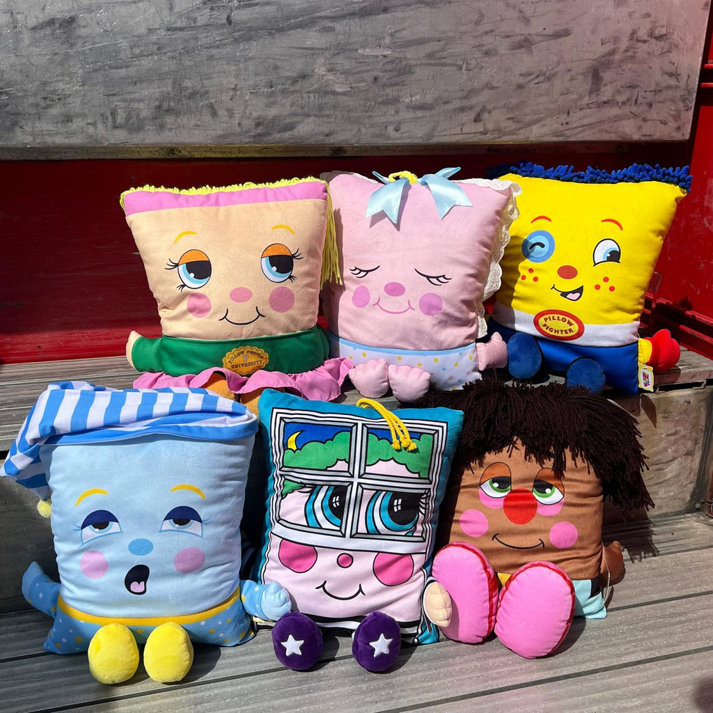 Pillow People: PJ Sandman Plush - 2-in-1 Toy & Pillow, 80's Nostalgic Plush Pal Reimagined, Soft Stuffed Rectangular Character, Cozy Nap & Play Design