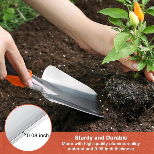Garden Hand Trowel by [Brand Name] - Heavy Duty Ergonomic Shovel for Easy Digging | Rust Resistant, Orange