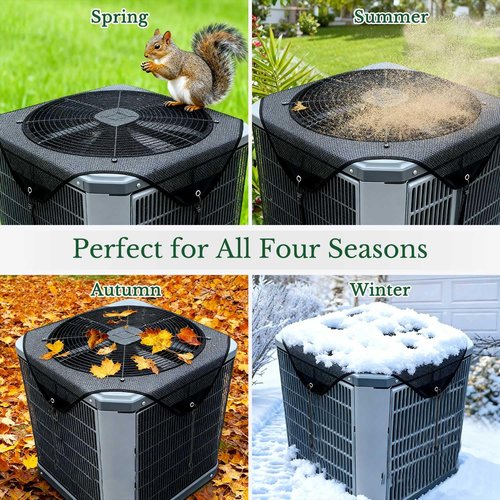 Air Conditioner Covers for Outside units - 36 x 36 Central Air Conditioner ac unit covers outdoor Top Universal Defender Mesh Design (36'' x 36'')