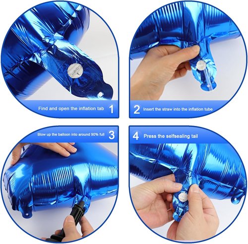 Large Number 5 Birthday Balloon by [Brand Name] - Navy Blue Foil Mylar for 5th, 15th, 25th Celebrations