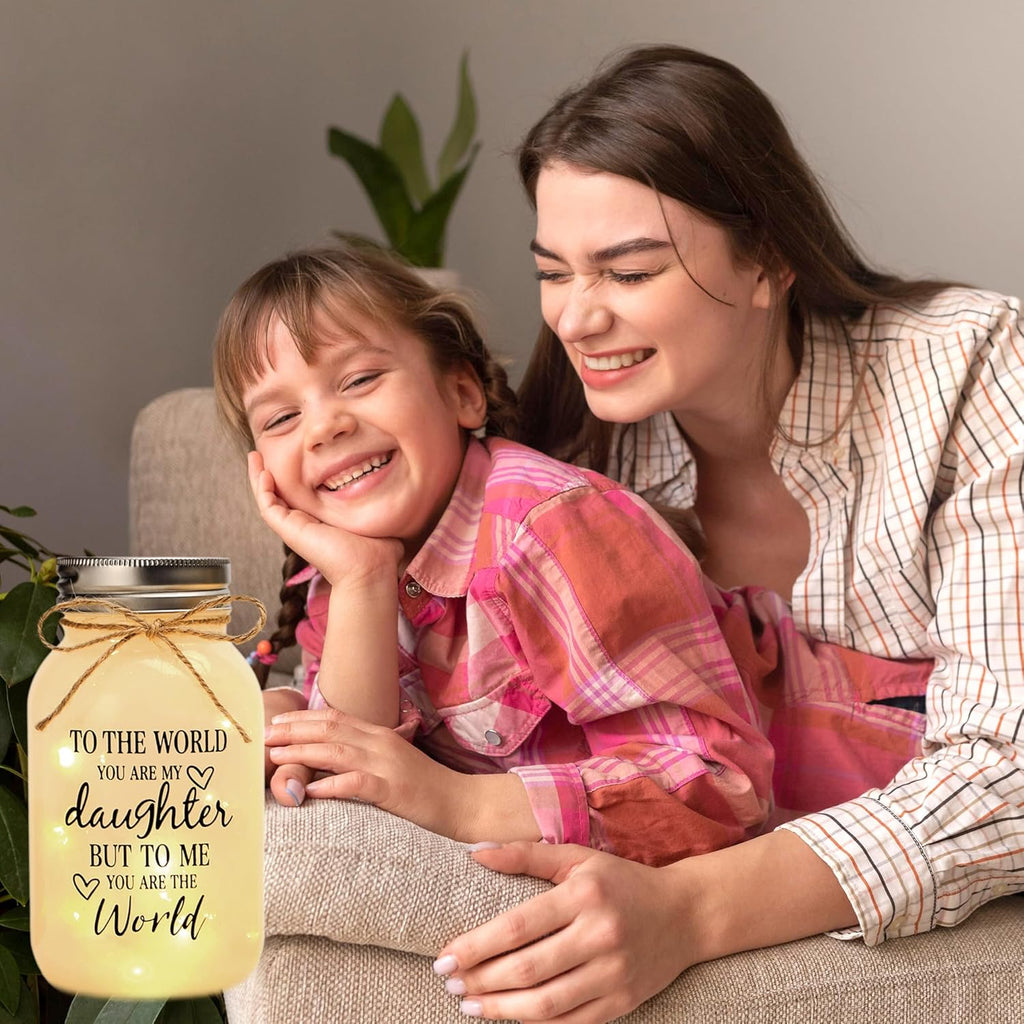 Maracco 30 oz Large Mason Jar Night Light - Thoughtful Gifts for Daughters from Mom & Dad | Perfect for Birthdays, Weddings, Graduations