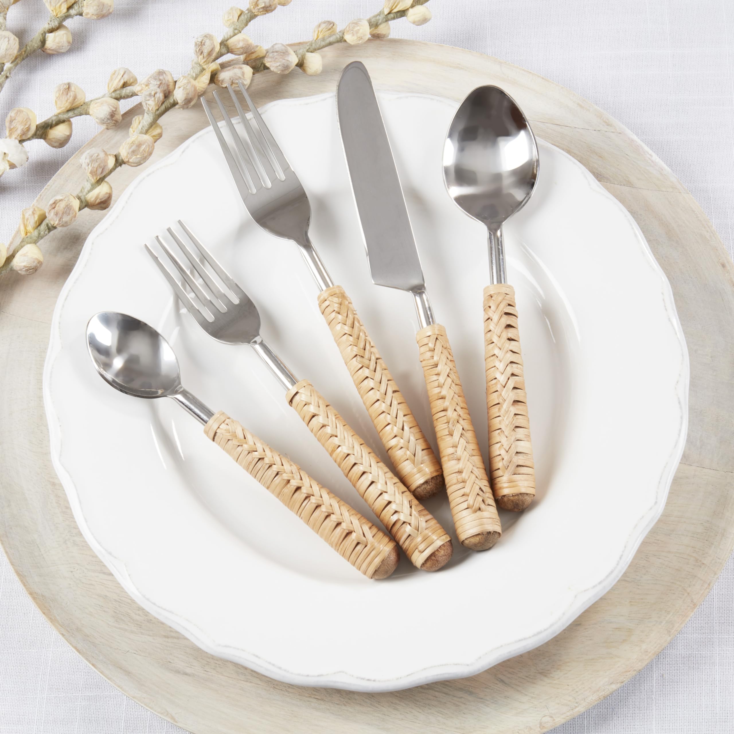 Natural Grain Wicker Flatware (Set of 5)