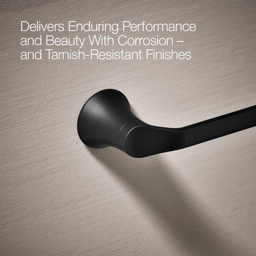 Kohler 27393-BL Simplice® 18" Towel bar, Matte Black