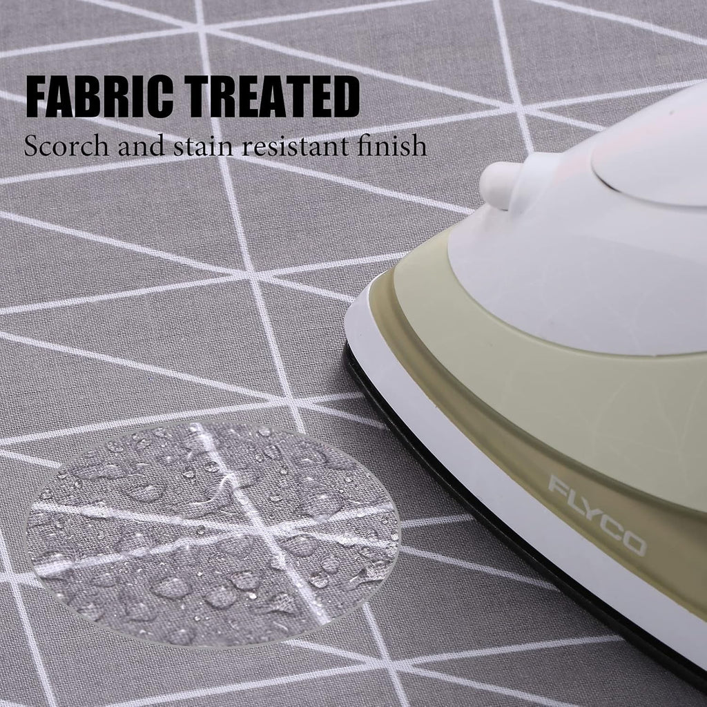 Skiennix Ironing Board Cover - Heavy Duty Scorch Resistant Padding | Full Size with Elastic Edge