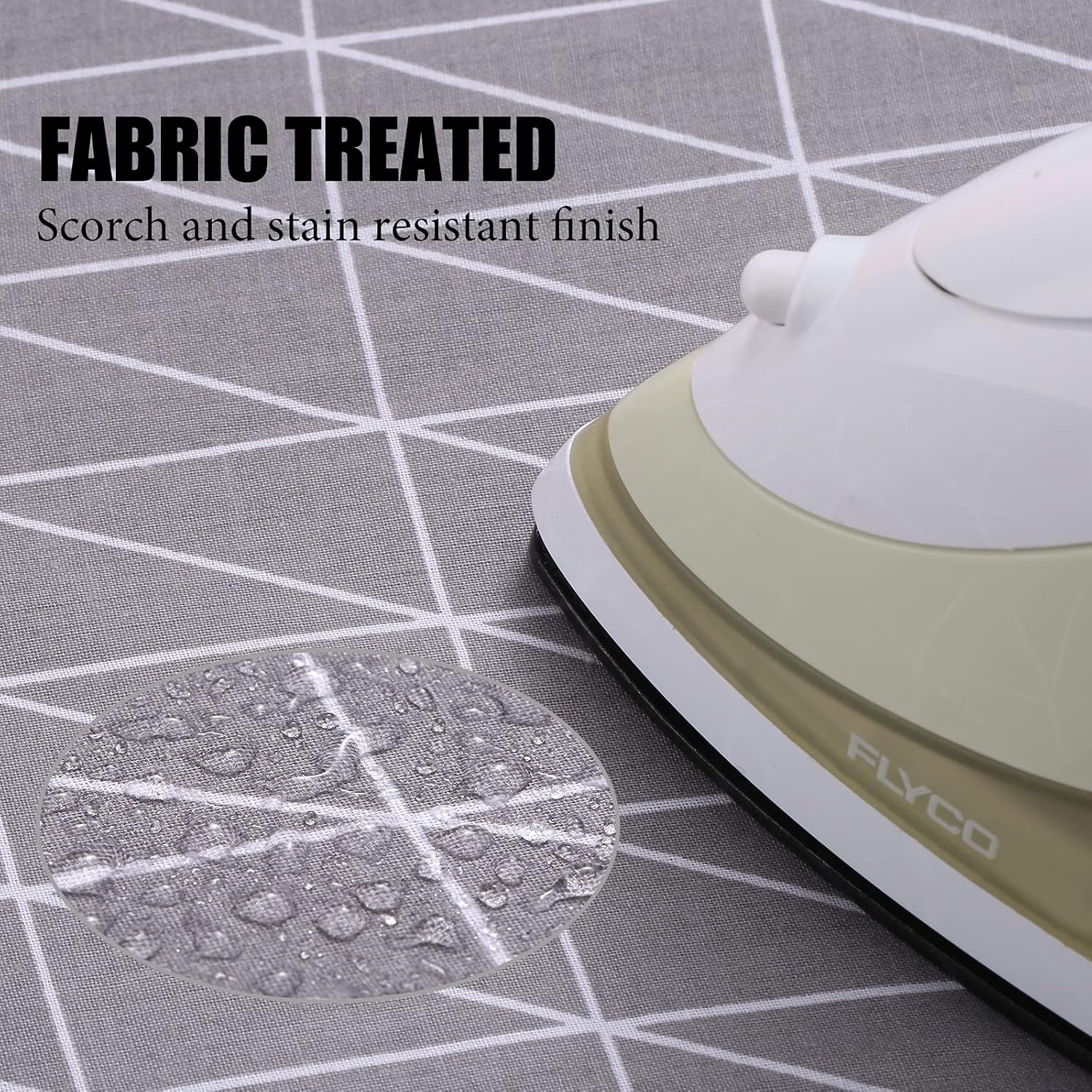 Skiennix Ironing Board Cover - Heavy Duty Scorch Resistant Padding | Full Size with Elastic Edge