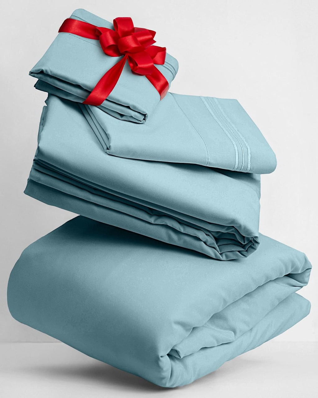 Mellanni Twin XL Sheets Set - 3 PC Hotel Luxury Bedding | Extra Soft, Cooling, Wrinkle-Resistant (Aqua)