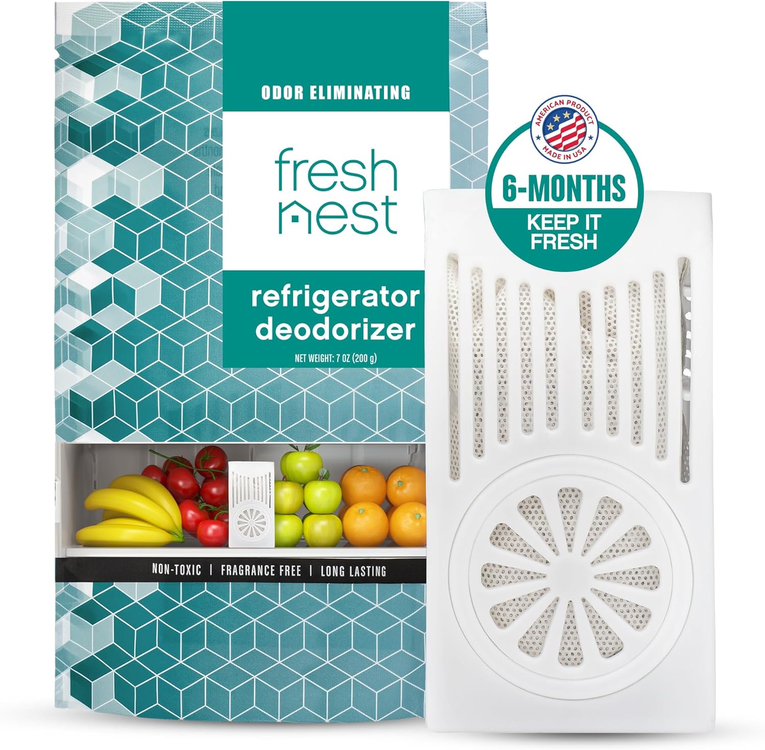 Zeolite Refrigerator Deodorizer - Long-Lasting Odor Eliminator for Fridge & Freezer | 1-Pack