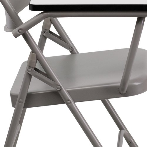 Flash Furniture Ralph Premium Steel Folding Chair with Right Handed Tablet Arm