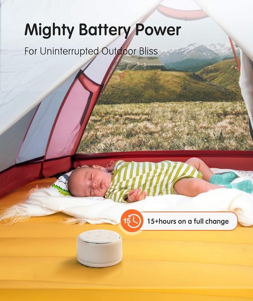FamiSym White Noise Machine - Rechargeable Baby Soother with Night Light & 34 Soothing Sounds | Portable Sleep Aid for Kids & Adults