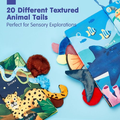 Hahaland Baby Toys - Crinkle Books for Babies 0-6 Months | Soft Cloth Sensory Touch 2-Pack