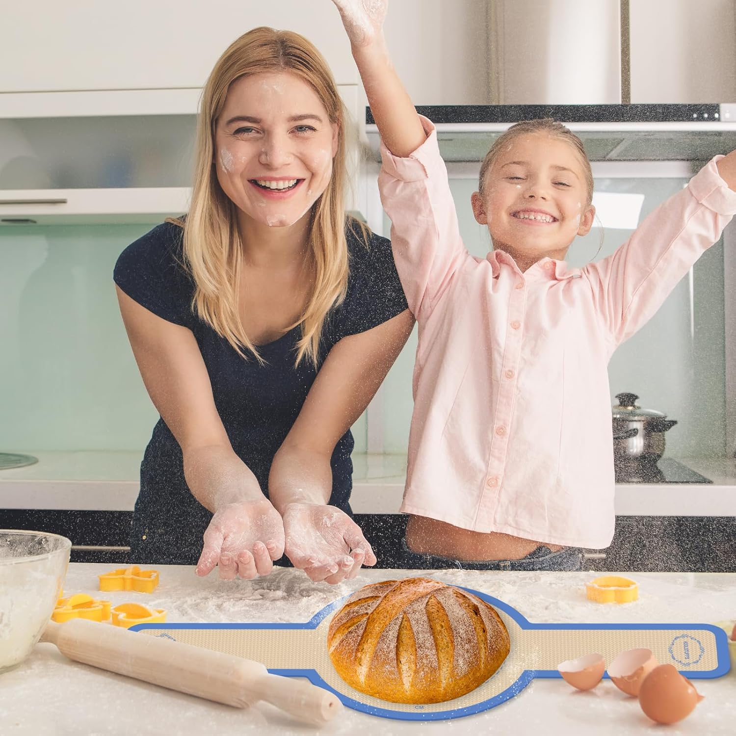Silicone Bread Sling by [Brand Name] - Non-Stick Sourdough Baking Mat for Easy Transfer | 2PCS