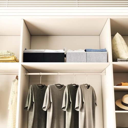 Homsorout Closet Organizers - Large Fabric Storage Bins with Handles | 6-Pack Shelf Organizer