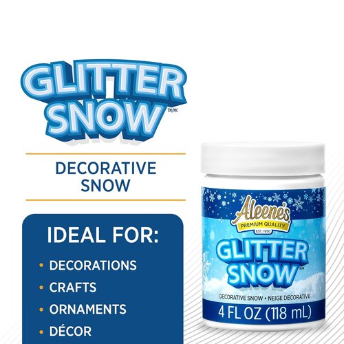 Aleene's Glitter Snow - 4oz Sparkling Snow Effect for Crafts and Decorations