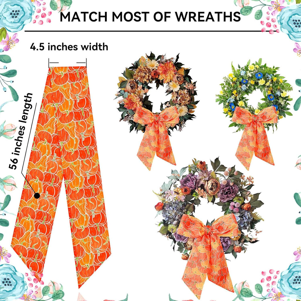 Regine Switzerland Wreath Sash Set - Sun-Proof & Water-Proof for Fall/Winter | 4.5 x 56 in, No Fading