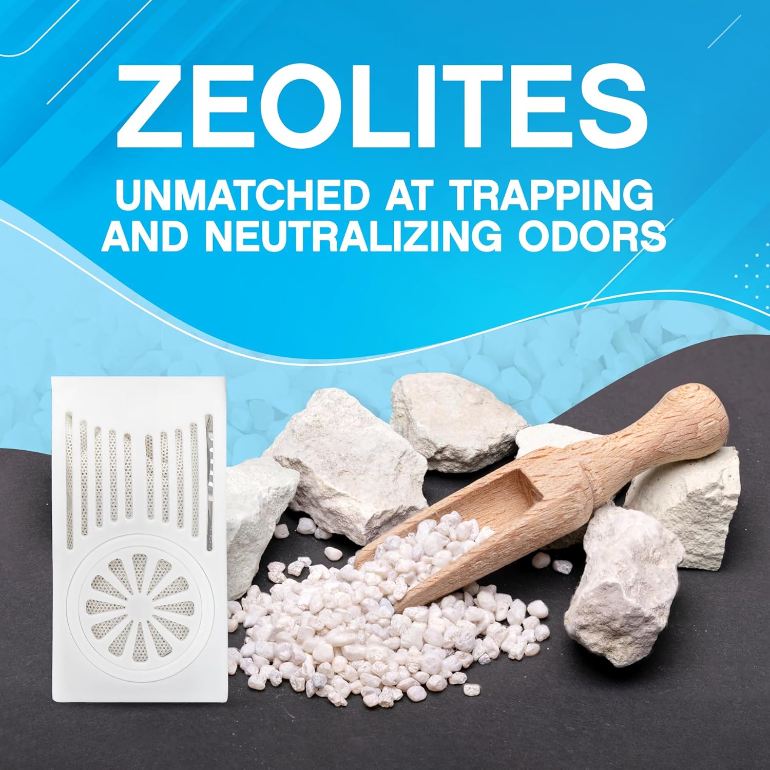 NonScents Refrigerator Deodorizer - Long-Lasting Odor Eliminator with Activated Charcoal - Unscented (2-Count)