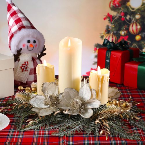 Cindeer 30 Inch Christmas Candle Holder - Elegant Table Centerpiece for Holiday Decor | Gold Finish
