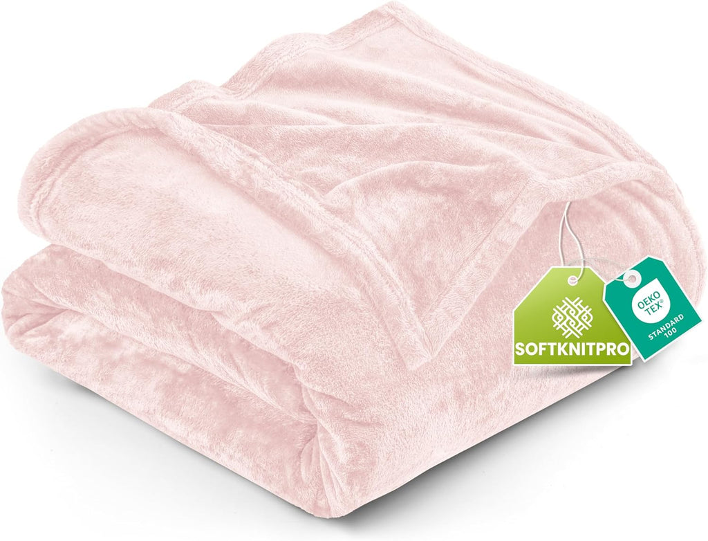 Utopia Bedding Fleece Blanket - Luxury Soft Anti-Static Microfiber | Queen Size Pink (90x90 Inch)