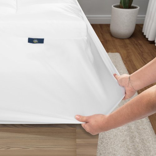 Serta Memory Flex Soft King Mattress Topper, 2" Pillow Top Mattress Pad, Cushioning Stain Resistant Mattress Protector with 15" Pocket for Secure Fit, Machine Washable, White