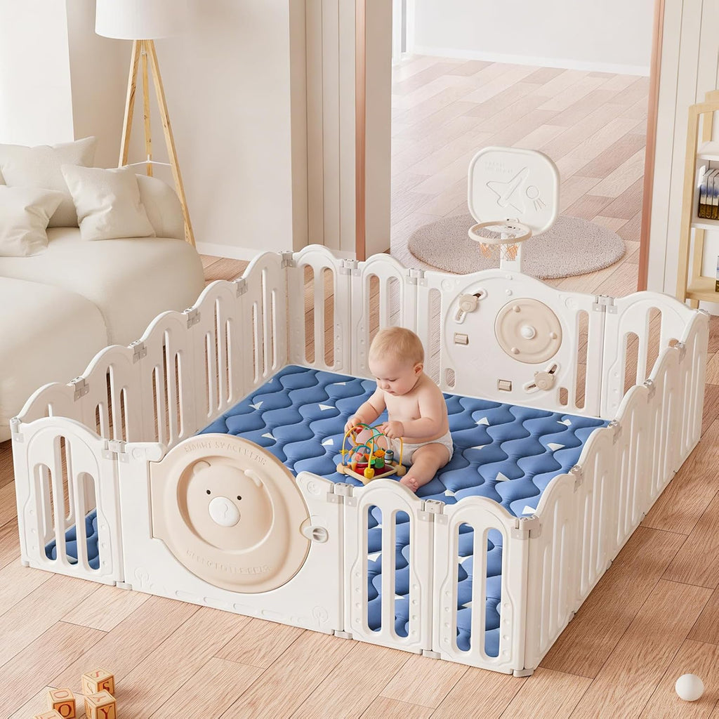 Premium Foam Baby Play Mat - Non-Slip Cushioned Crawling Mat for Infants | 50x50 One-Piece Design